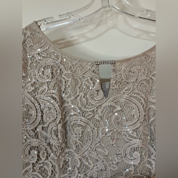 NWT! URSULA OF SWITZERLAND Filigree Lace 3/4 Sleeve in Mauve, Size 12 - Picture 4 of 16